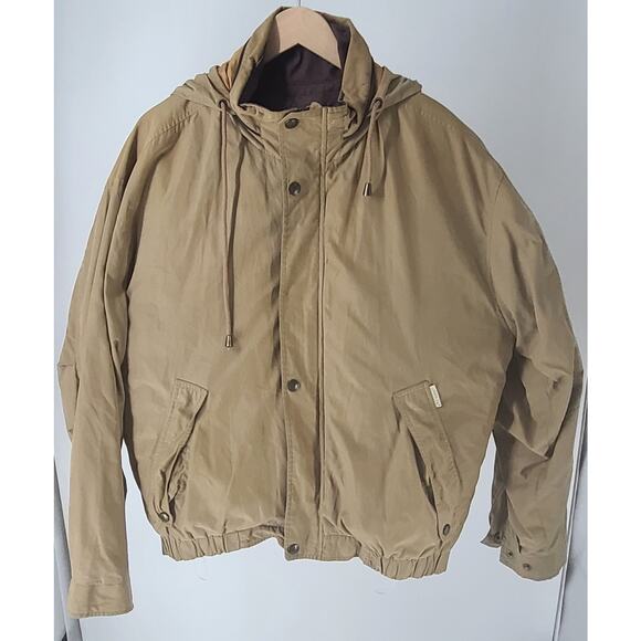 London Fog Other - London Fog mens brown rain quilted removable liner jacket Sz Large Long Gorpcore